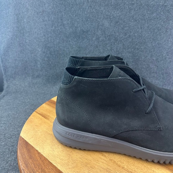 Cole Haan Grand Plus Chukka Mens Size 11 Black Nubuck Leather Boot C36921 New main image 7